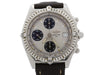 Breitling Chronomat Chronometer Automatic Watch stainless Steel Dial and leather bracelet
