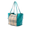 Burberry Small Haymarket Check Coated Canvas and Calfskin Canterbury Tote Secondhand