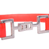 Secondhand Gucci Orange Patent Leather Horsebit Chain Belt 