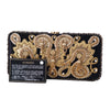 Secondhand Chanel Black Velvet Gold Embroidered Clutch – '10s