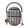 Secondhand Chanel 19A Egypt Multicolor Tweed Minaudière Clutch on Chain with Gold Hardware - '10s