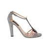 Secondhand Valentino Love Blade T Strap Sandals In Grey Suede