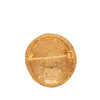 Chanel CC Gold Plated Round Pin Brooch Secondhand