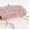 Secondhand Chanel Pearl Bag Pink Velvet