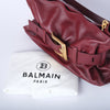 second hand Balmain Medium Anthem Leather Shoulder Bag Burgundy 
