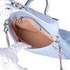 Secondhand Gucci Gg Marmont Small Top Handle Pastel Blue Matelassé Leather Bag