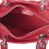 Secondhand Christian Dior Lady Dior Medium Bag Red Lambskin Cannage - '10s