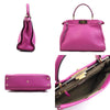 Secondhand Fendi Peekaboo Pink Leather Bag