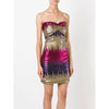 Versace Multicolor Strapless Sequined Mini Dress - '90s Second hand