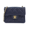 Secondhand Chanel Timeless Navy Leather Bag