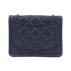 Secondhand Chanel Timeless Navy Leather Bag