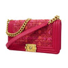 Secondhand Chanel Boy Pink Tweed Bag