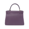 Secondhand Hermès Kelly 28 Purple Leather Bag