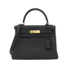 Secondhand Hermès Kelly 28 Black Leather Bag
