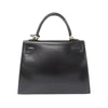 Secondhand Hermès Kelly 25 Black Leather Bag