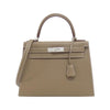 Secondhand Hermès Kelly 28 Grey Leather Bag