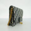 Secondhand Dior Diorsaddle Navy Canvas Bag