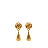 Chanel Gold Plated CC Drop Clip on Earrings Secondhand