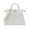 Secondhand Fendi Peekaboo White Denim - Jeans Bag