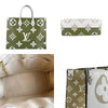 Secondhand Louis Vuitton Onthego Green Leather Bag