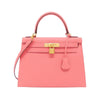 Secondhand Hermès Kelly 28 Pink Leather Bag