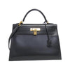 Secondhand Hermès Kelly 32 Black Leather Bag