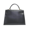 Secondhand Hermès Kelly 32 Black Leather Bag