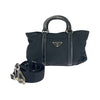 Secondhand Prada Spazzolato Nero Black Canvas Bag