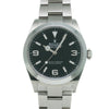 Secondhand Rolex Explorer Black Steel Watch