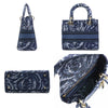 Secondhand Dior Lady D-Light Navy Canvas Bag