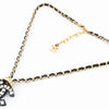Secondhand Chanel Coco Mark Black Gold Plated Jewelry