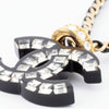Secondhand Chanel Coco Mark Black Gold Plated Jewelry