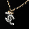 Secondhand Chanel Coco Mark Black Gold Plated Jewelry
