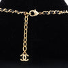 Secondhand Chanel Coco Mark Black Gold Plated Jewelry