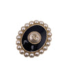 Secondhand Chanel Coco Mark Black Gold Plated Jewelry