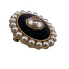 Secondhand Chanel Coco Mark Black Gold Plated Jewelry