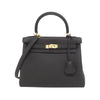 Secondhand Hermès Kelly 25 Black Leather Bag