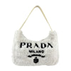Secondhand Prada Re-edition White Fur Bag