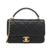 Secondhand Chanel Coco Handle Black Leather Bag