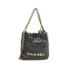 Secondhand Chanel 22 Black Leather Bag