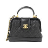 Secondhand Chanel Coco Handle Black Leather Bag