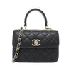 Secondhand Chanel Coco Handle Black Leather Bag