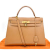 Secondhand Hermès Kelly 32 Brown Leather Bag