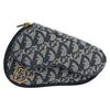 Secondhand Dior Saddle Navy Canvas Bag