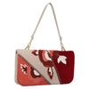 Secondhand Chanel Single flap Red Velvet Bag