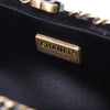 Secondhand Chanel Black Velvet Gold Embroidered Clutch – '10s