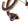 Secondhand Chanel Coco Mark Purple Gold Plated Jewelry