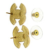 Secondhand Chanel Coco Mark Black Gold Plated Jewelry