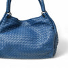 Secondhand Bottega Veneta Intrecciato Blue Leather Bag