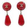 Secondhand Chanel Coco Mark Red Plastic Jewelry
